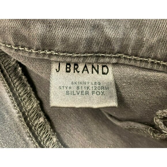 J Brand Jeans Size 28 x 28 Skinny Leg Silver Fox Gray Womens Distressed - Picture 5 of 9